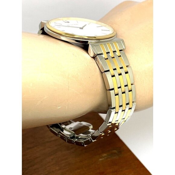 Bulova Men's Watch 98A233 Regatta Quartz White Dial Two Tone Gold Silver… - Picture 10 of 12
